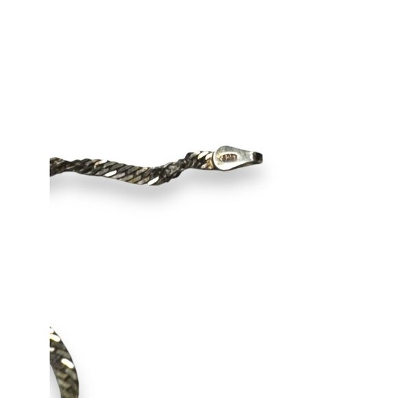 Sterling Silver 7" Italian Twist Chain Bracelet - Picture 4 of 9